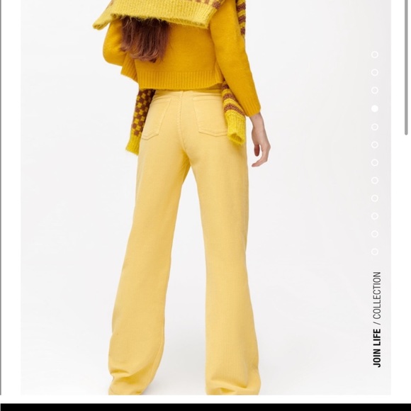 ZARA NWT WIDE LEG CORDUROY PANTS - Picture 2 of 5